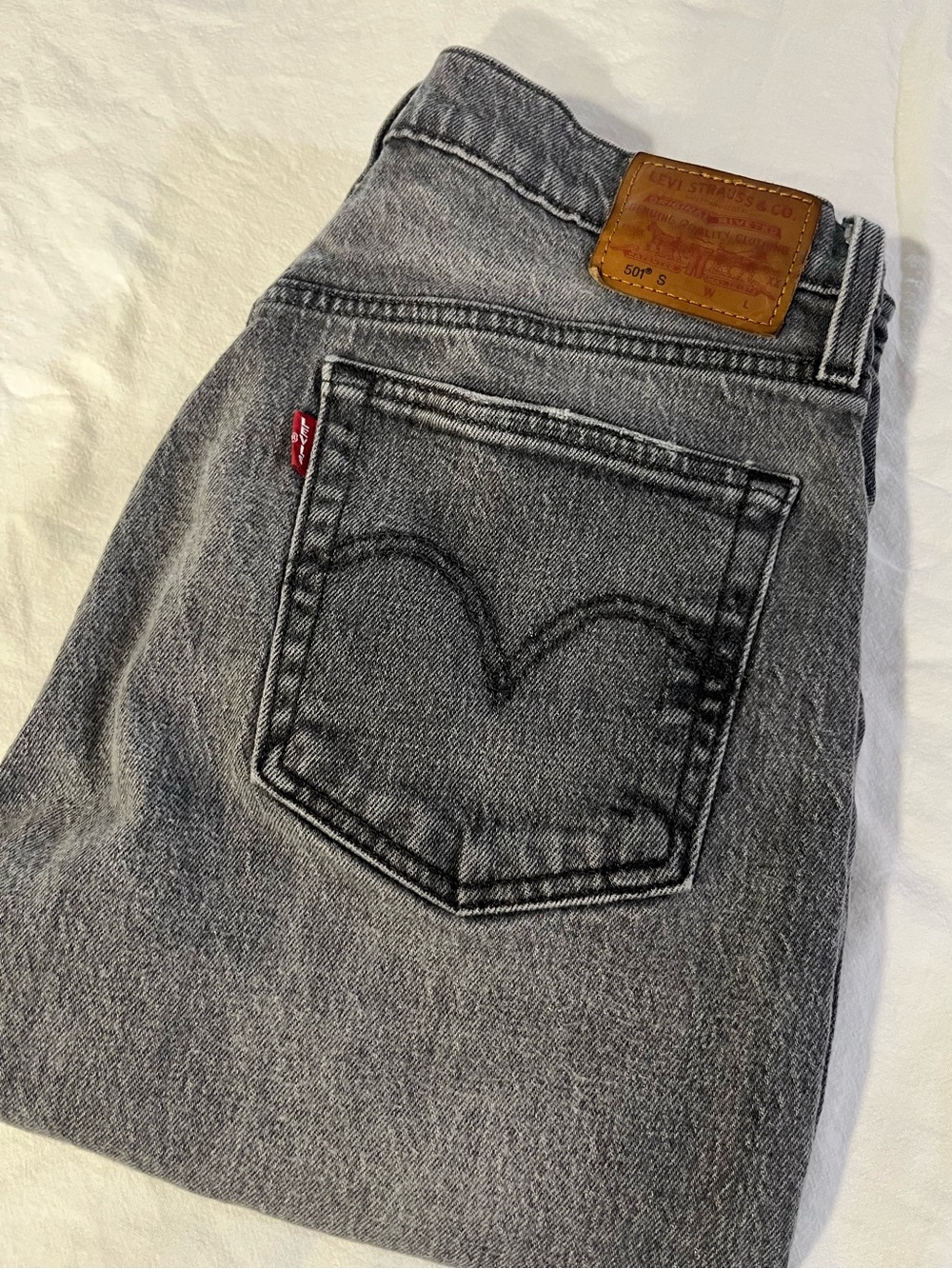 Levi's 501 S Skinny Black Washed Denim